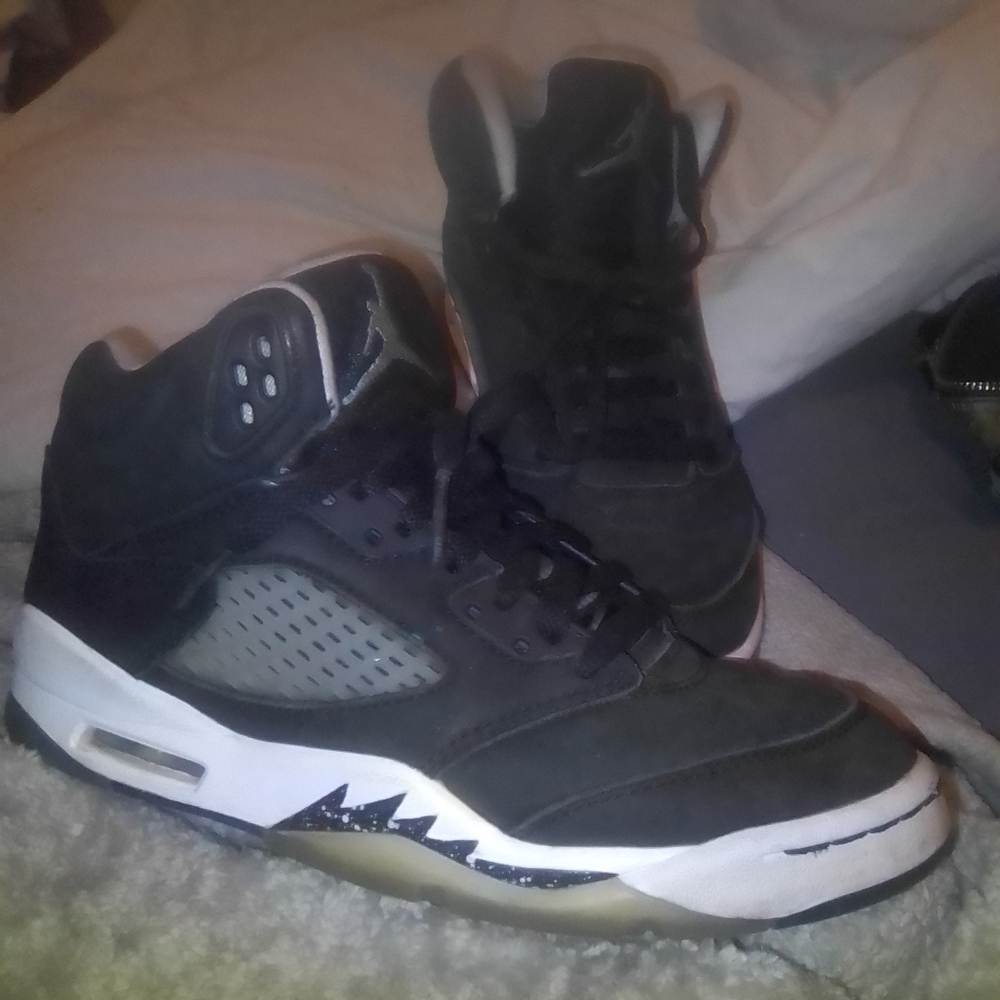 Jordan Black and White Athletic Shoes